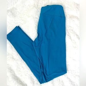 LuLaRoe Teal Blue Leggings OS